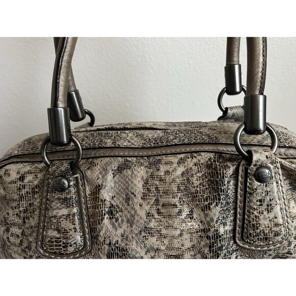 COACH Python Purse Bag Shoulder Snake Animal Handle Strap Leather - Picture 5 of 14
